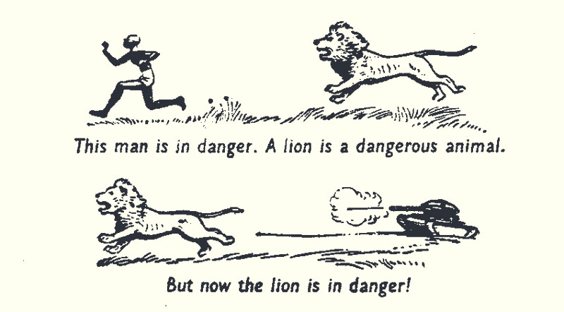 Lion is in danger